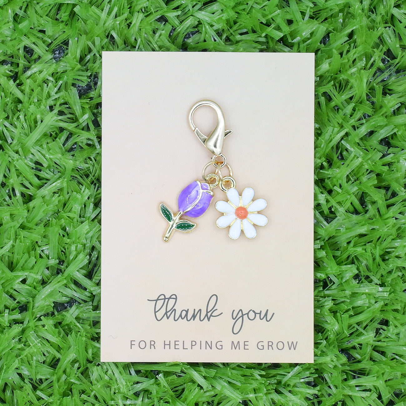 Wholesale Colorful Tulip Sunflower Alloy Keychain