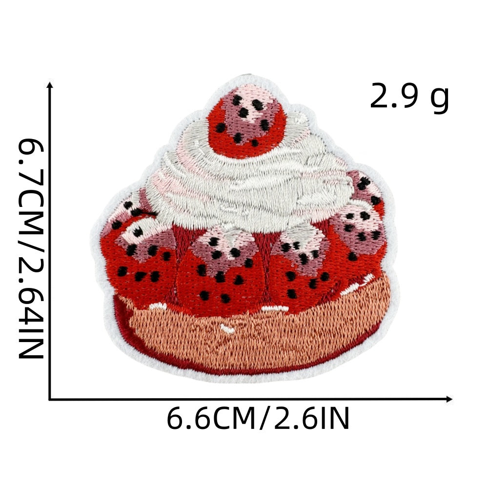 Wholesale Cartoon Pink Heart Cloth Patch Red Lip DIY Patches