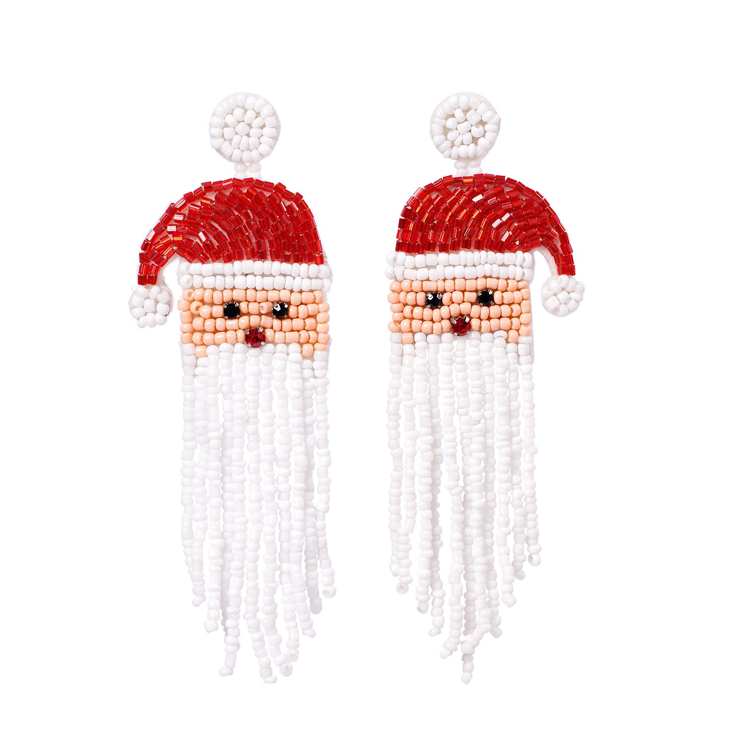 Wholesale Christmas Claus Cartoon Man Logistics Sumi Bead Earrings