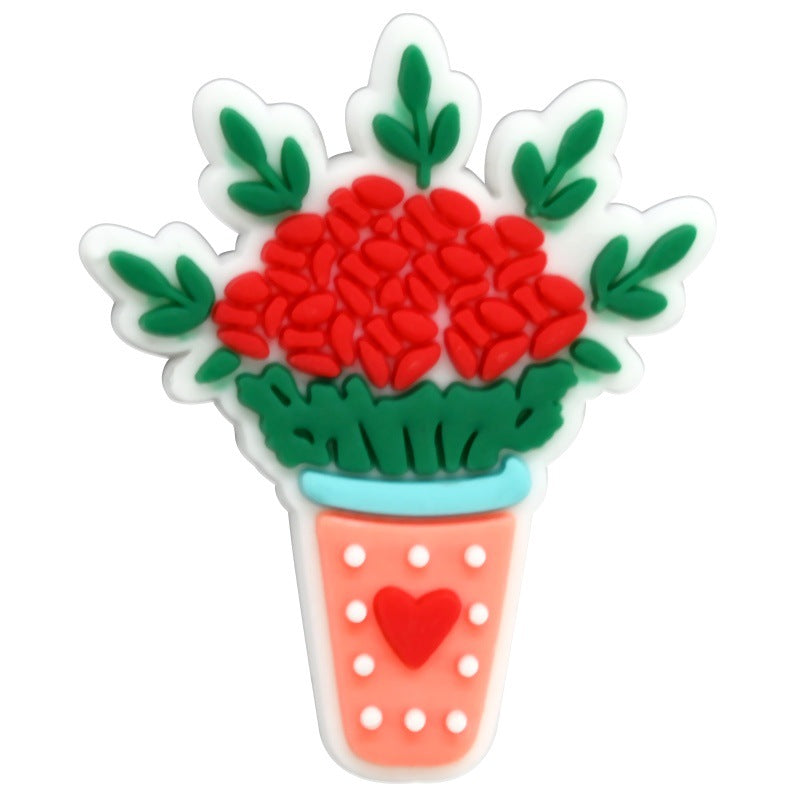 Wholesale Random 100pcs Valentine' s Day Series Blue Cartoon Croc Charms