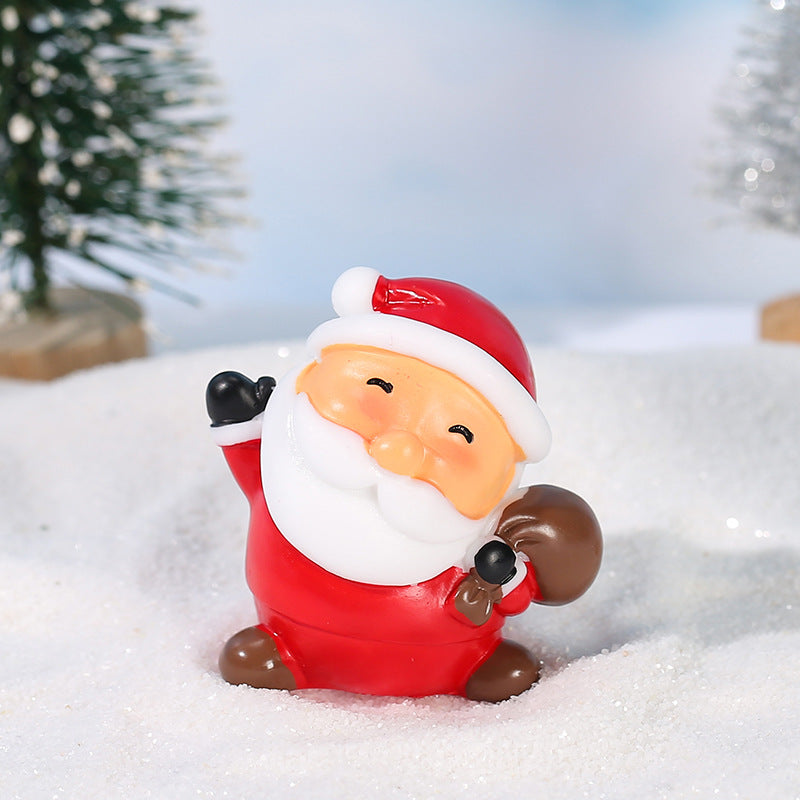 Wholesale Christmas decoration micro landscape snow scene resin ornaments