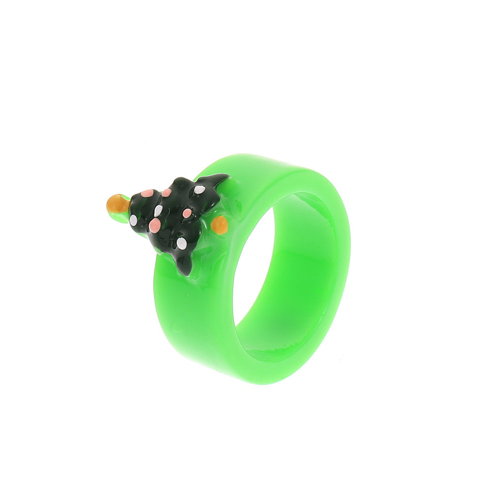 Wholesale Christmas Cartoon Resin Rings