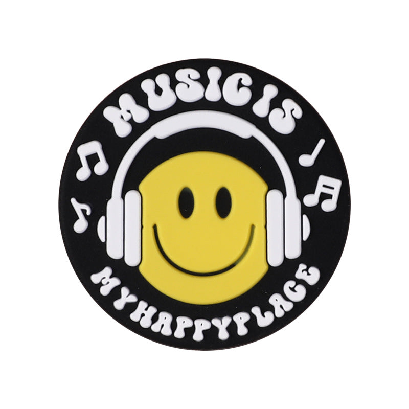 20pcs/pack Music Series Silicone Beads Loose Beads DIY Jewelry