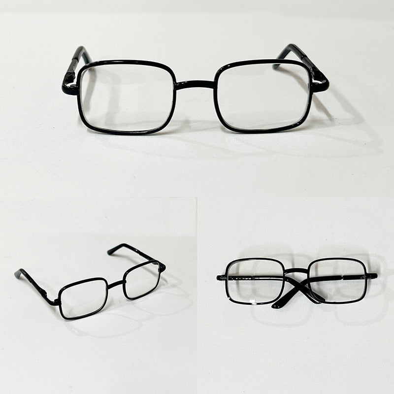 Wholesale 8. 5cm wide metal eyeglasses Doll Accessories