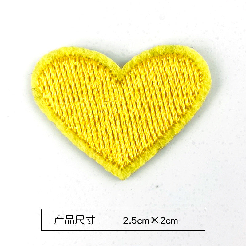 Wholesale Polyester Embroidered Heart Patch For Clothing Bags Shoes And DIY Accessories