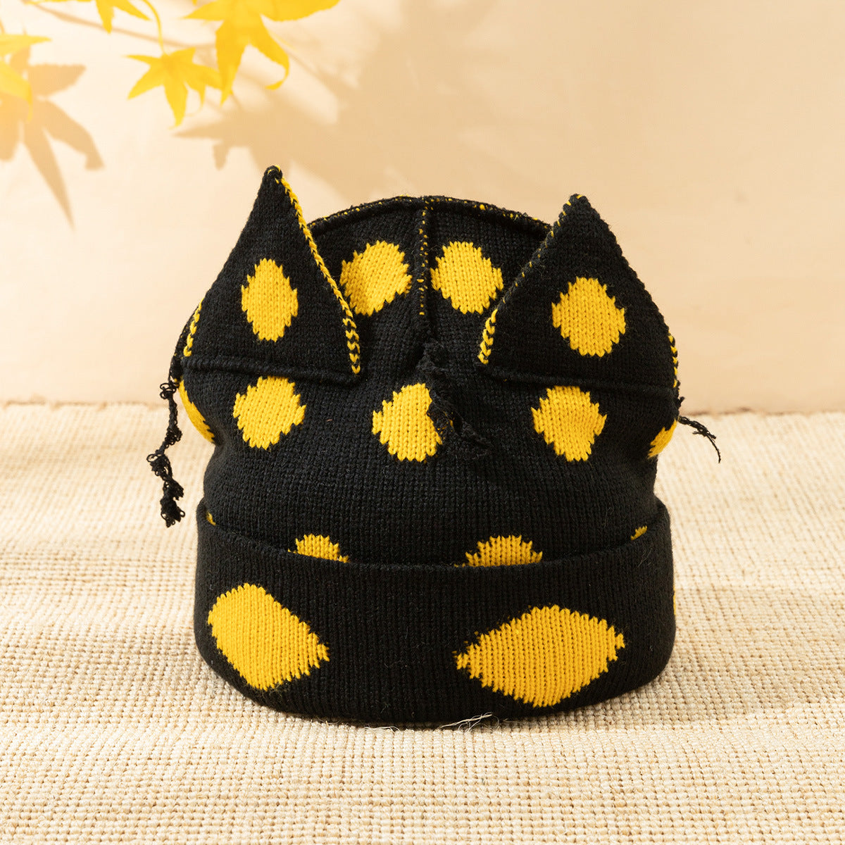 Wholesale Cute Cat Ears Knitted Hat Children's Cold-proof and Warm Woolen Hat
