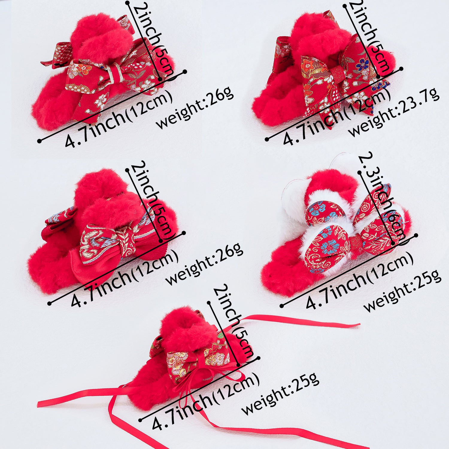 Wholesale Bow Tassel Plush Hair Clips