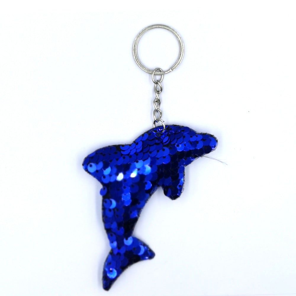 Wholesale Reflective Bright Face Dolphin Bag Keychains