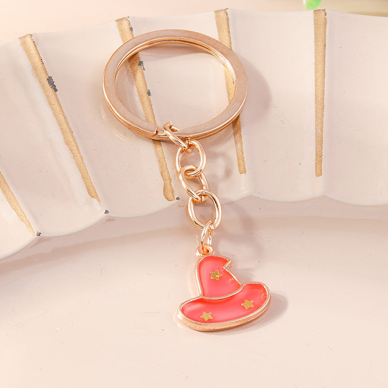 Wholesale Cartoon Halloween Cute Bat Pumpkin Hat Spooky Funny Keychain