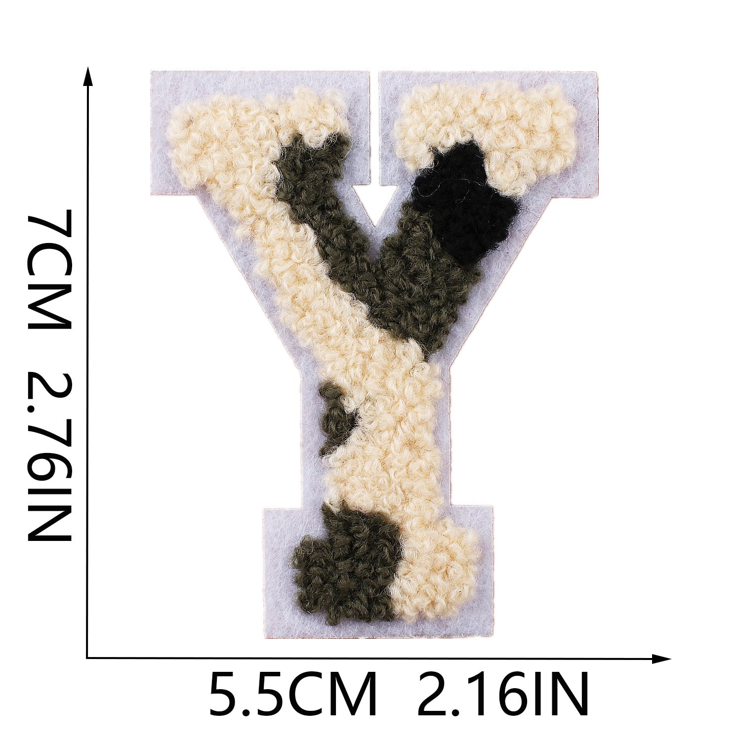 Wholesale Camouflage English letter embroidered towel patch