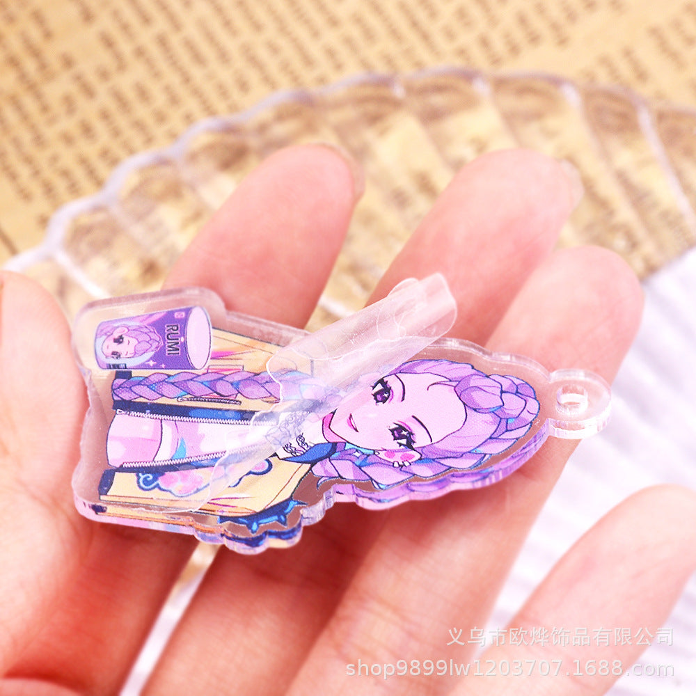 Wholesale 10pcs/ pack Cartoon Girl Cute Pendant Acrylic DIY Accessories