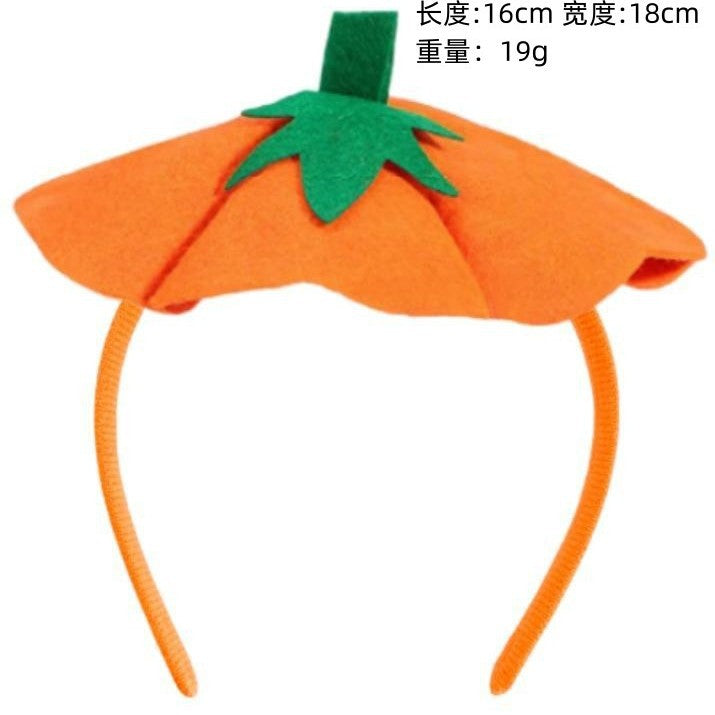 Wholesale  Halloween Pumpkin Cover Headband Pumpkin Head Buckle Halloween Party Prom Headwear Decoration Performance Supplies