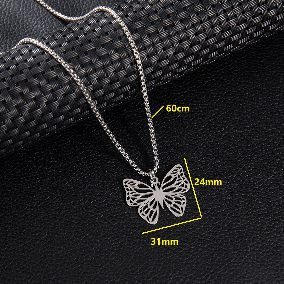 Wholesale  new stainless steel hollow volleyball plant flowers butterfly pendant necklace jewelry men
