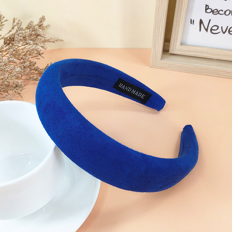 Wholesale Autumn and Winter Suede Fabric Sponge Hair Bands