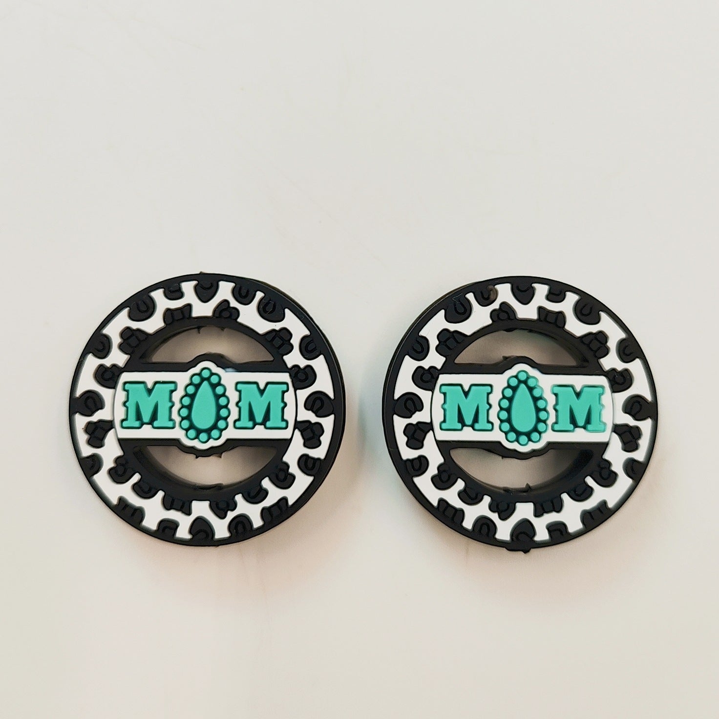 Wholesale 10pcs Leopard Print Cartoon Focus Beads Creative Silicone Beads