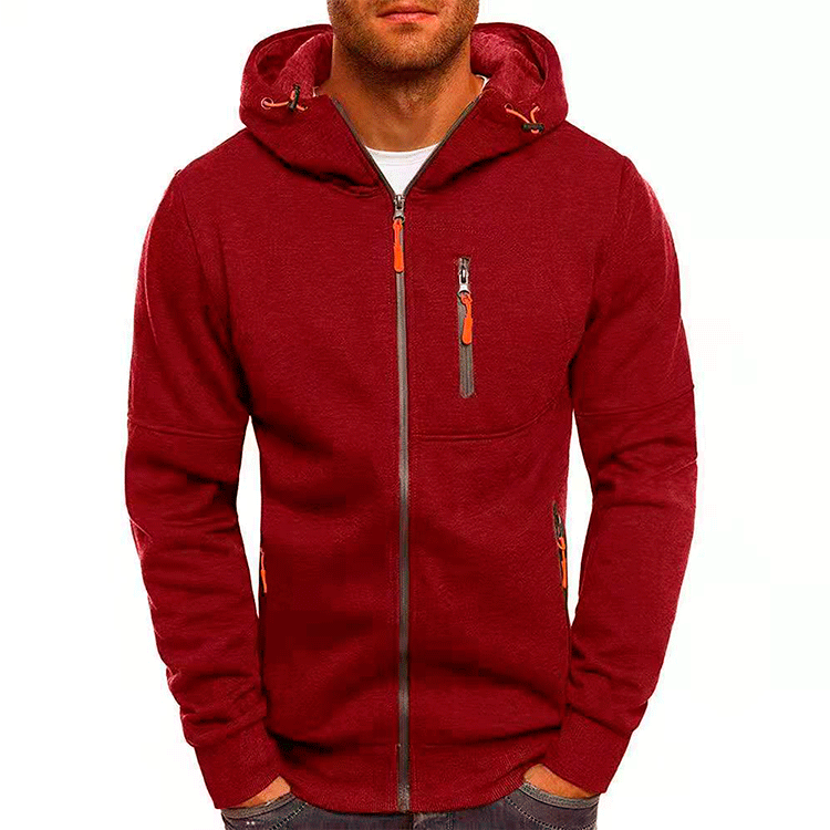 Wholesale Outdoor Casual Hoodie Plus Velvet Autumn Men's Jacket Sweatshirt