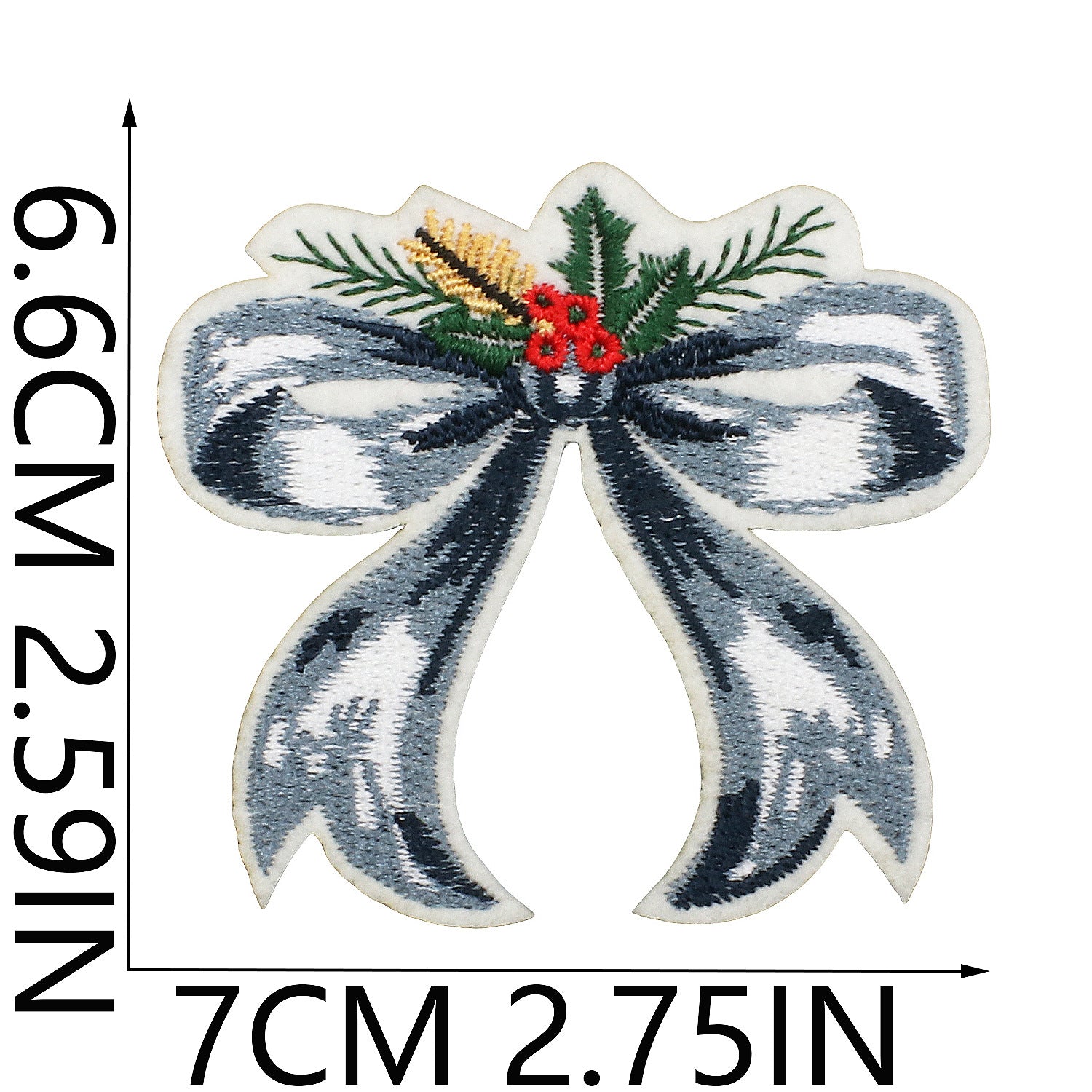 Wholesale Blue and white Christmas embroidered DIY Patches
