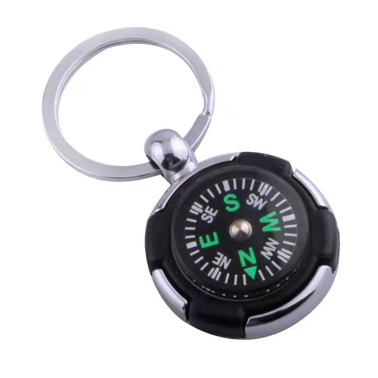 Wholesale Zinc Alloy Ship Rudder Compass Keychain