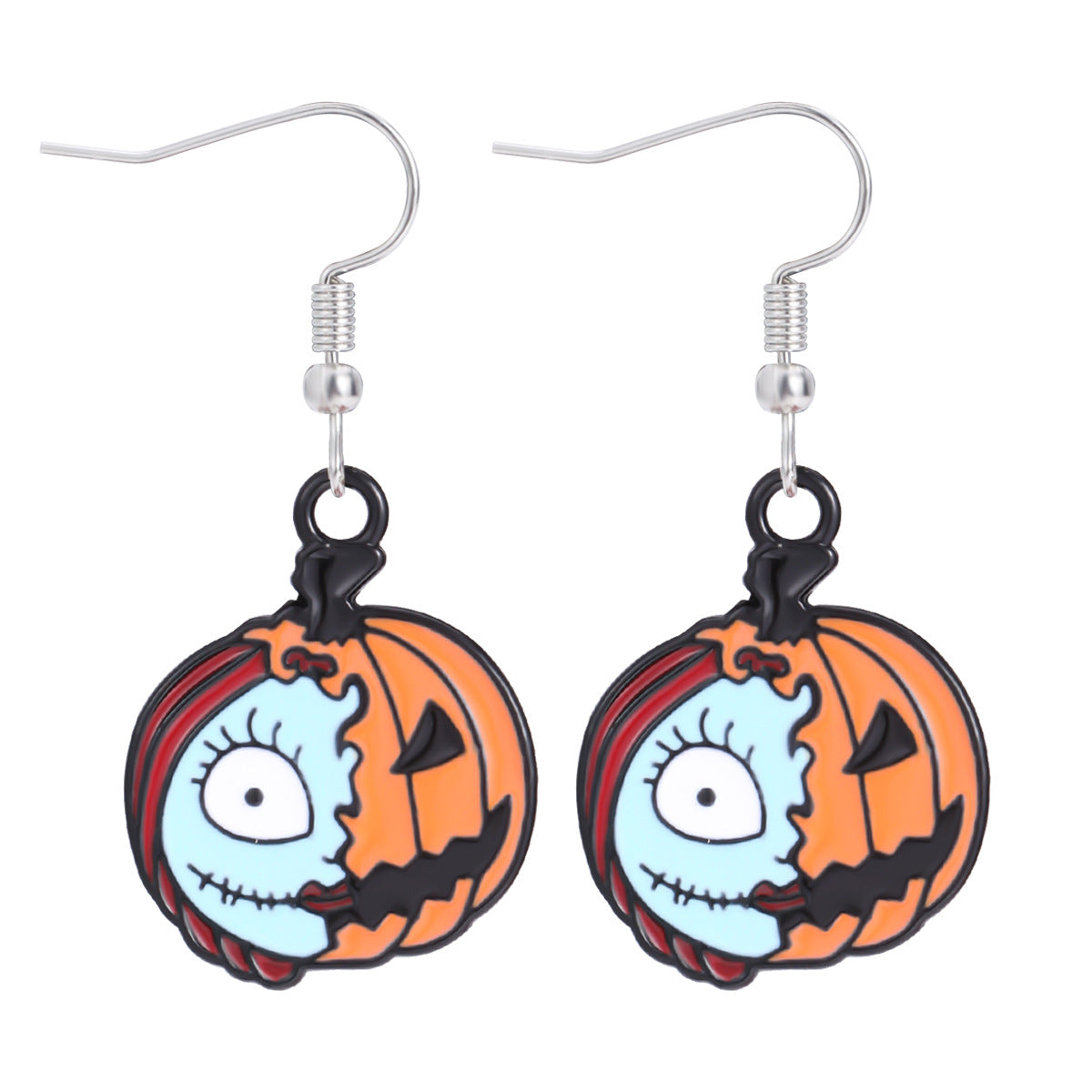 Wholesale  Themed Skull Pumpkin Earrings Zinc Alloy Drip Oil Fashion Jewelry Accessory For Party Gift OLY Exclusive