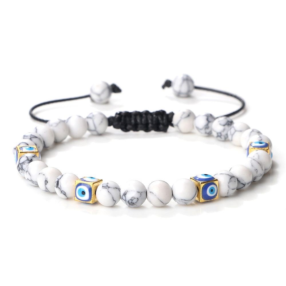 Wholesale Hand woven square Devil' s Eye bracelet