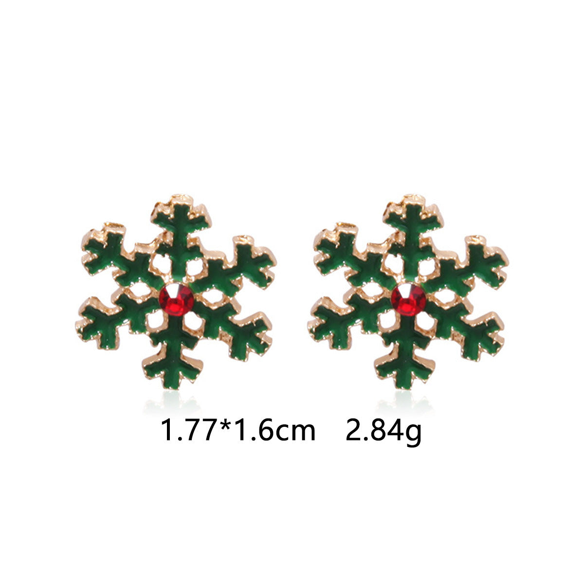 Wholesale Chic Christmas Snowflake Earrings For Women Zinc Alloy Rhinestone Fashion Jewelry Party Gift