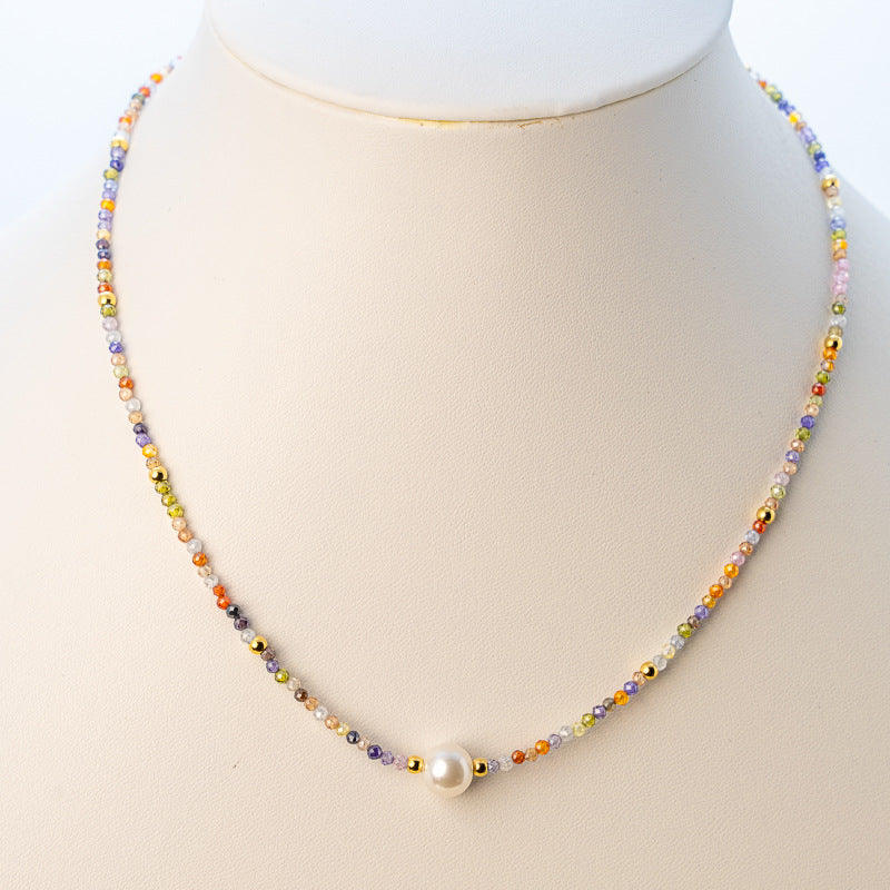 Wholesale luxury all-match niche fashion clavicle chain beaded necklace