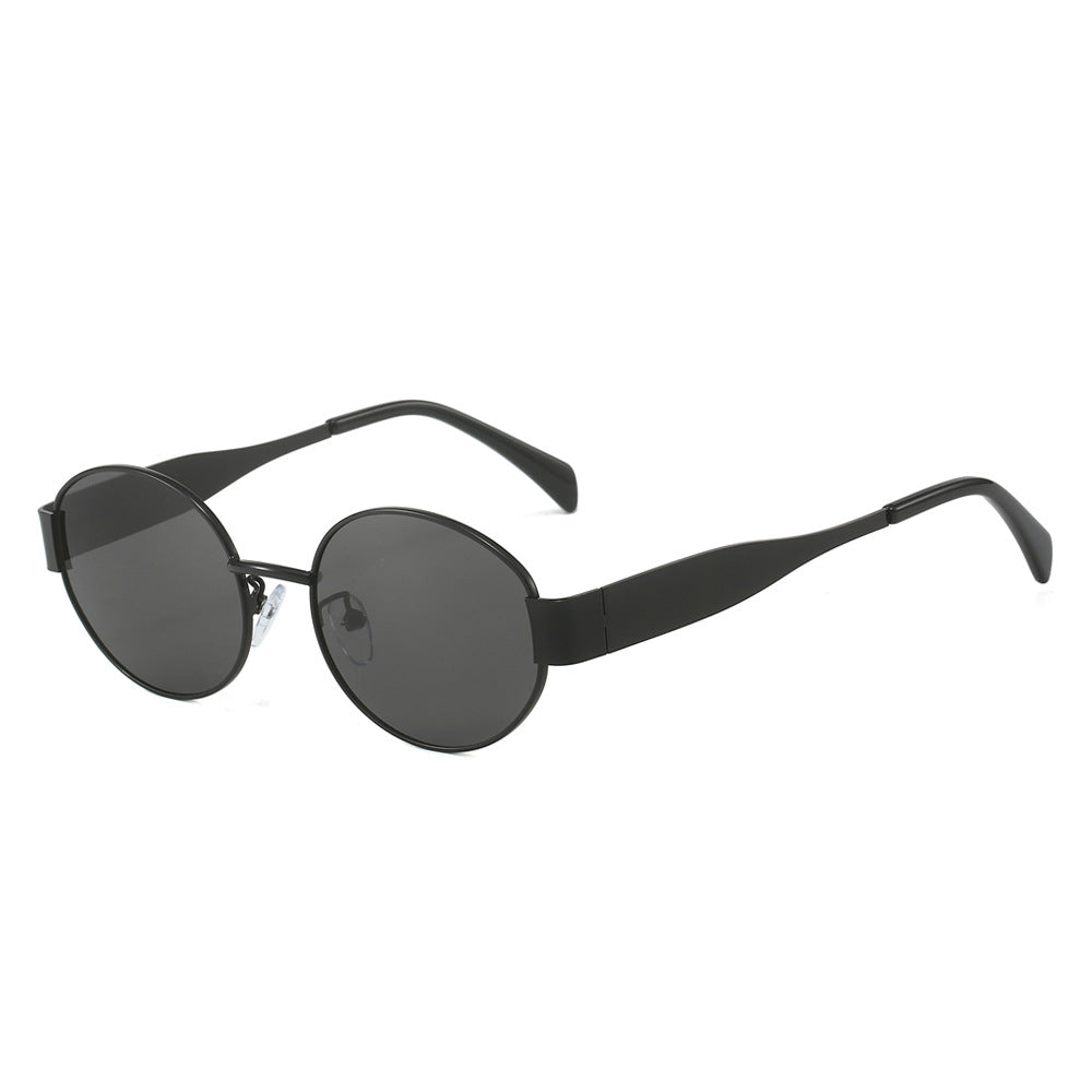 Wholesale Oval Sunglasses Small Round Metal Fashion Sunglasses for Men and Women