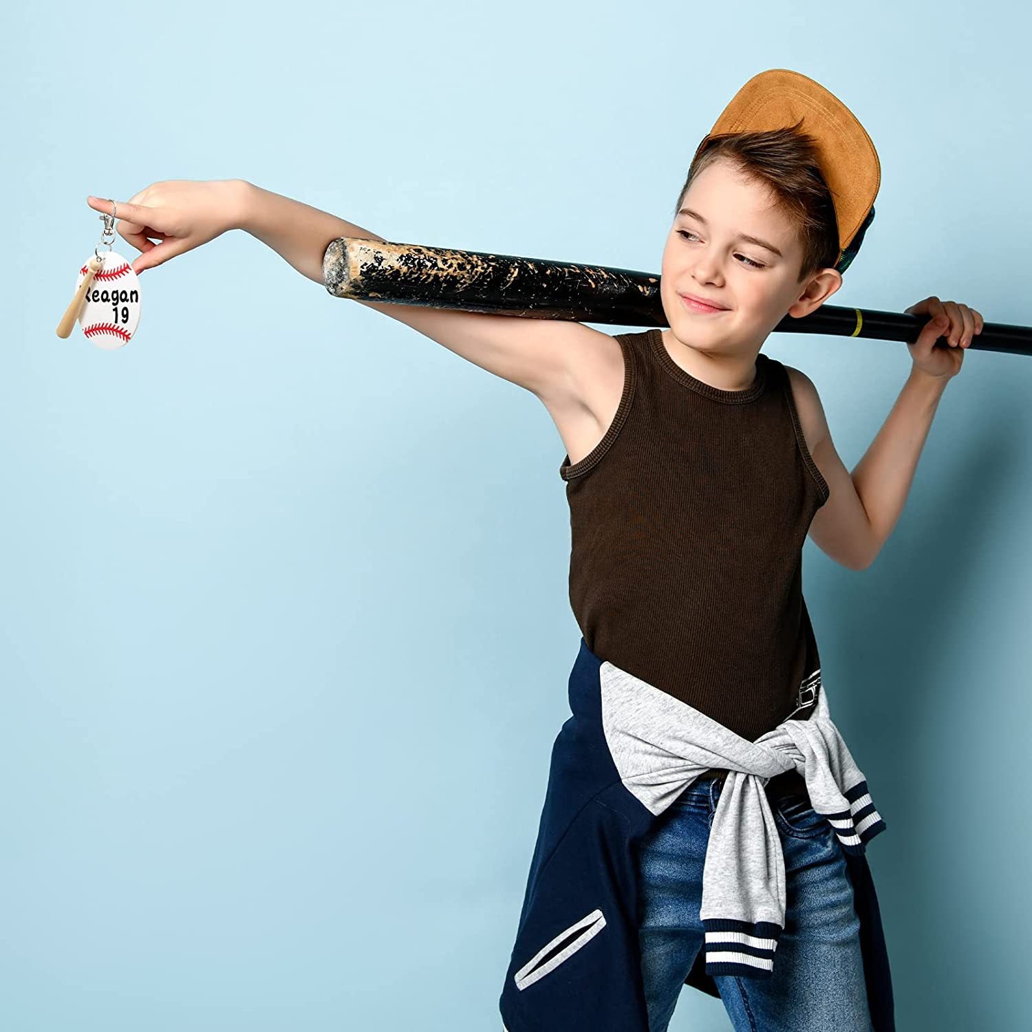 Wholesale Blank Baseball Acrylic Kit Wooden Stick Keychains