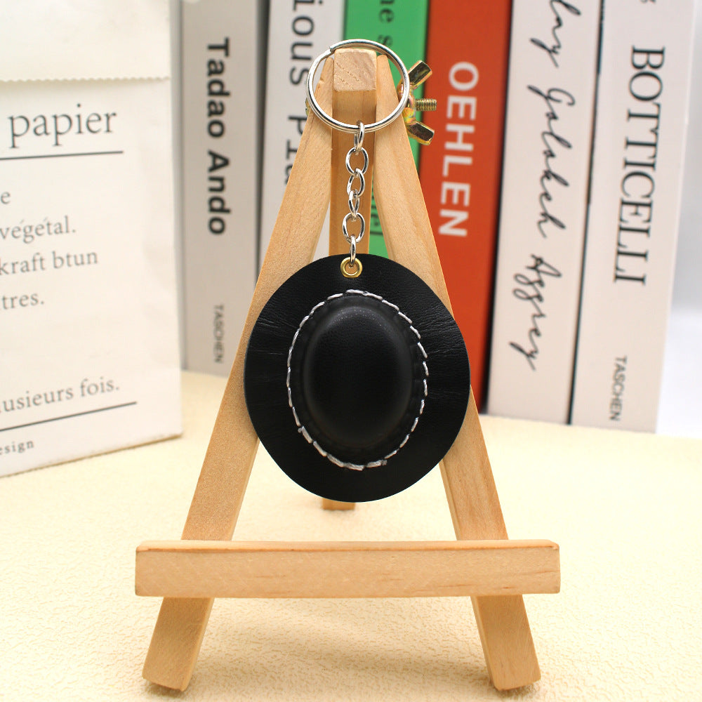 Wholesale PU Western Cowboy Hat Keychain