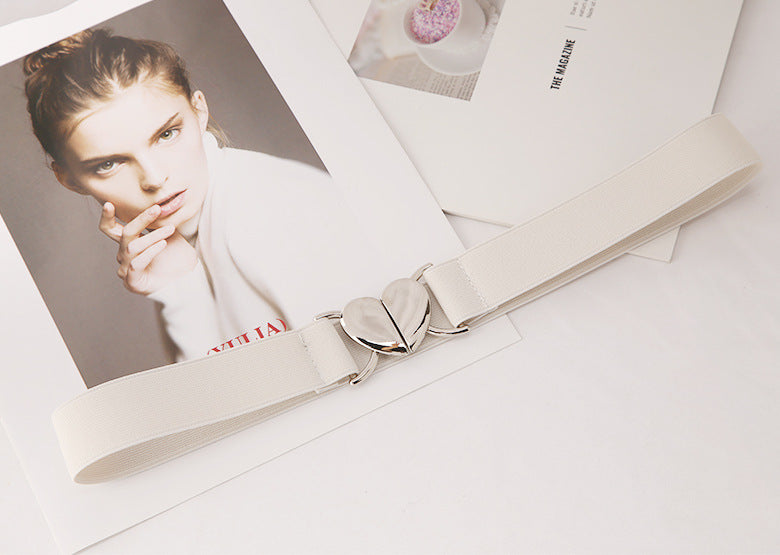 Whoelsale PU Valentine's Day Women's Love Buckle Thin Belt