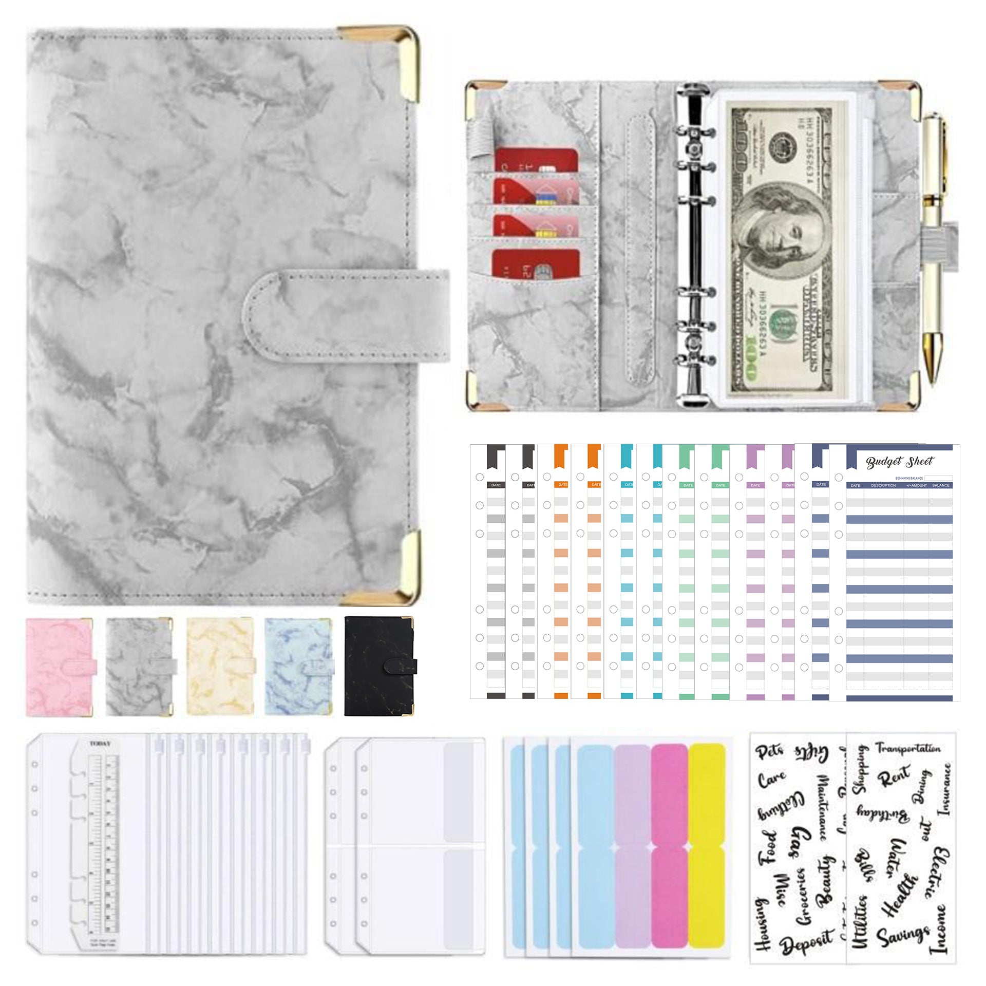 Wholesale Marble Grain Leather PU Notebook Set
