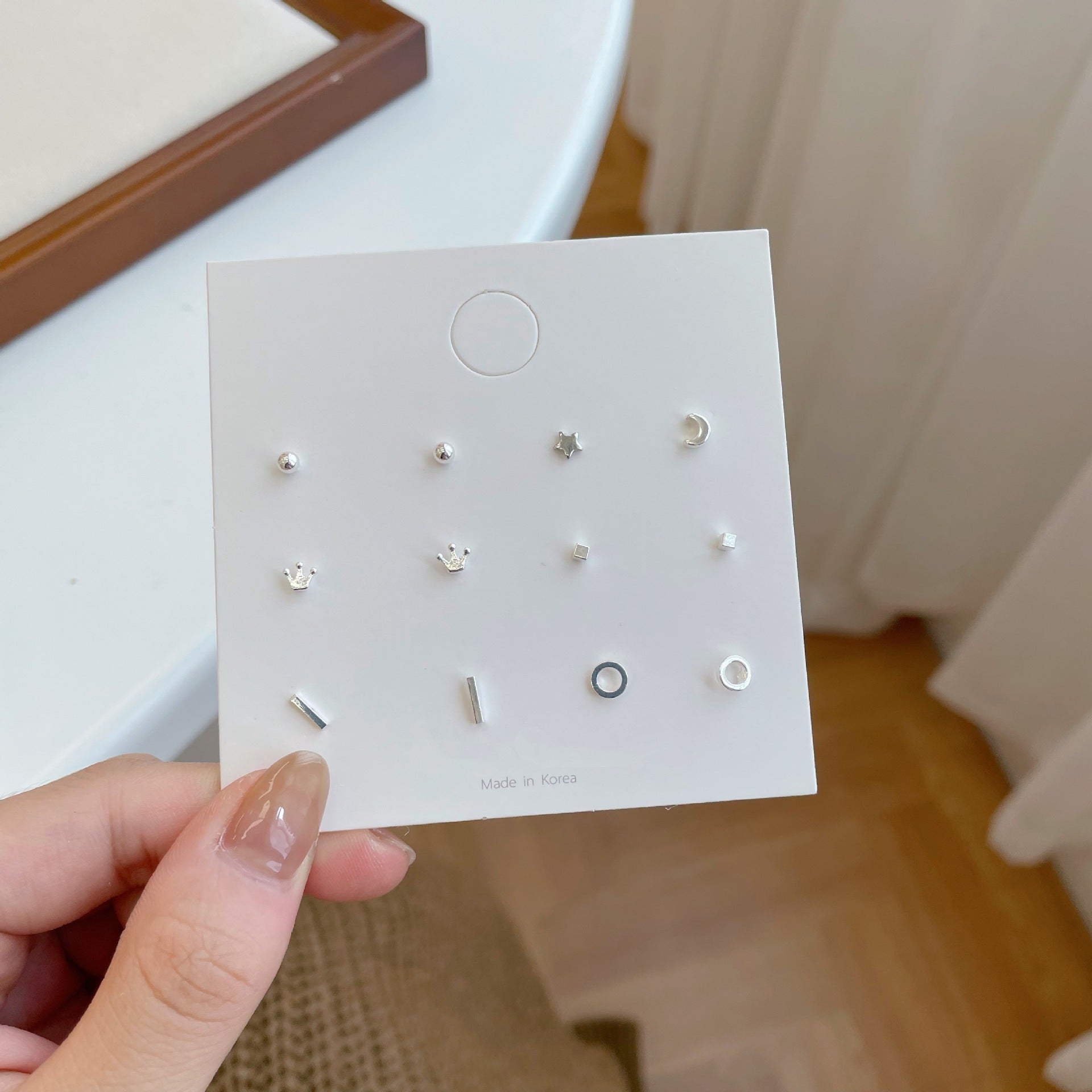 Wholesale S925 Silver Needle Small Earrings Set