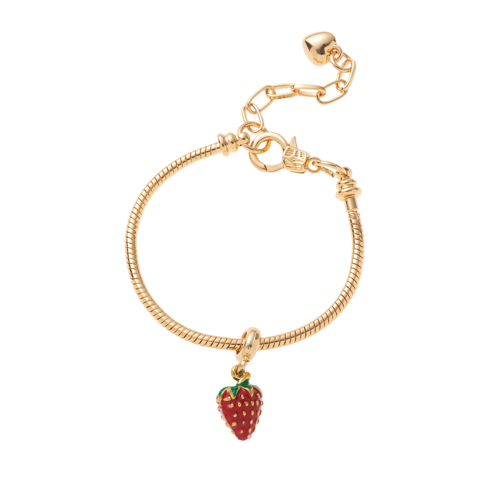 Wholesale Gold Plated Zircon Heart Strawberry Four Point Star Woven Rope Bracelet Set Sweet Cool Jewelry For Women Everyday Fashion Accessory
