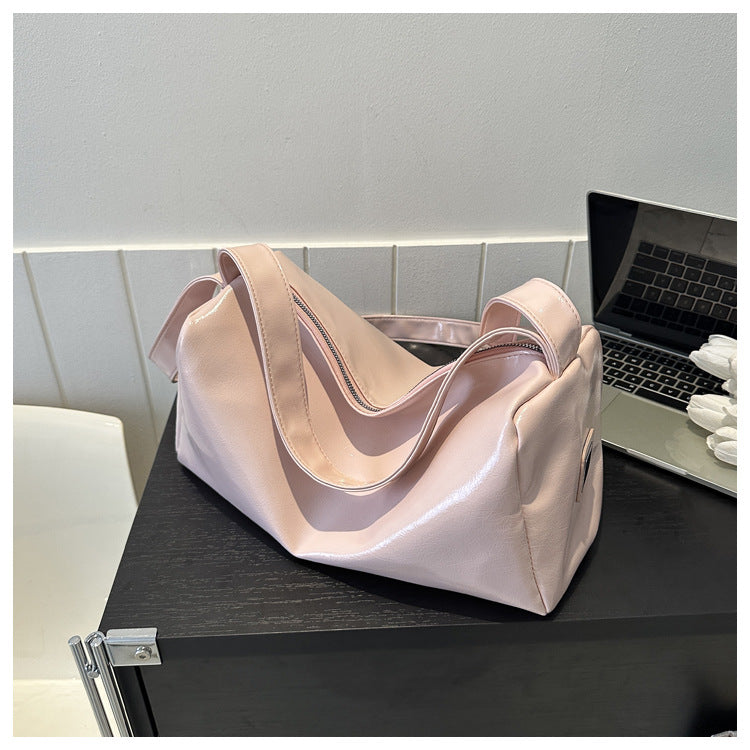 Wholesale PU Large Capacity Solid Color Shoulder Bag