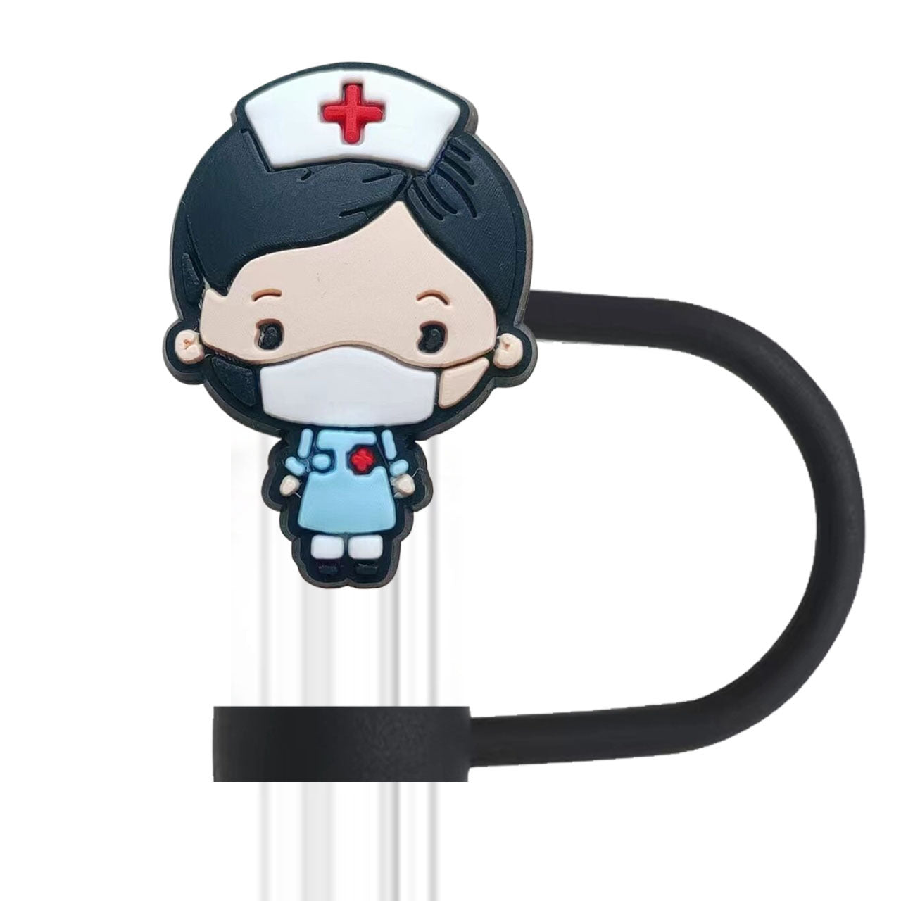 Wholesale 10pcs PVC 2-3cm Medical Series Cute Straw Cover Cup Decoration