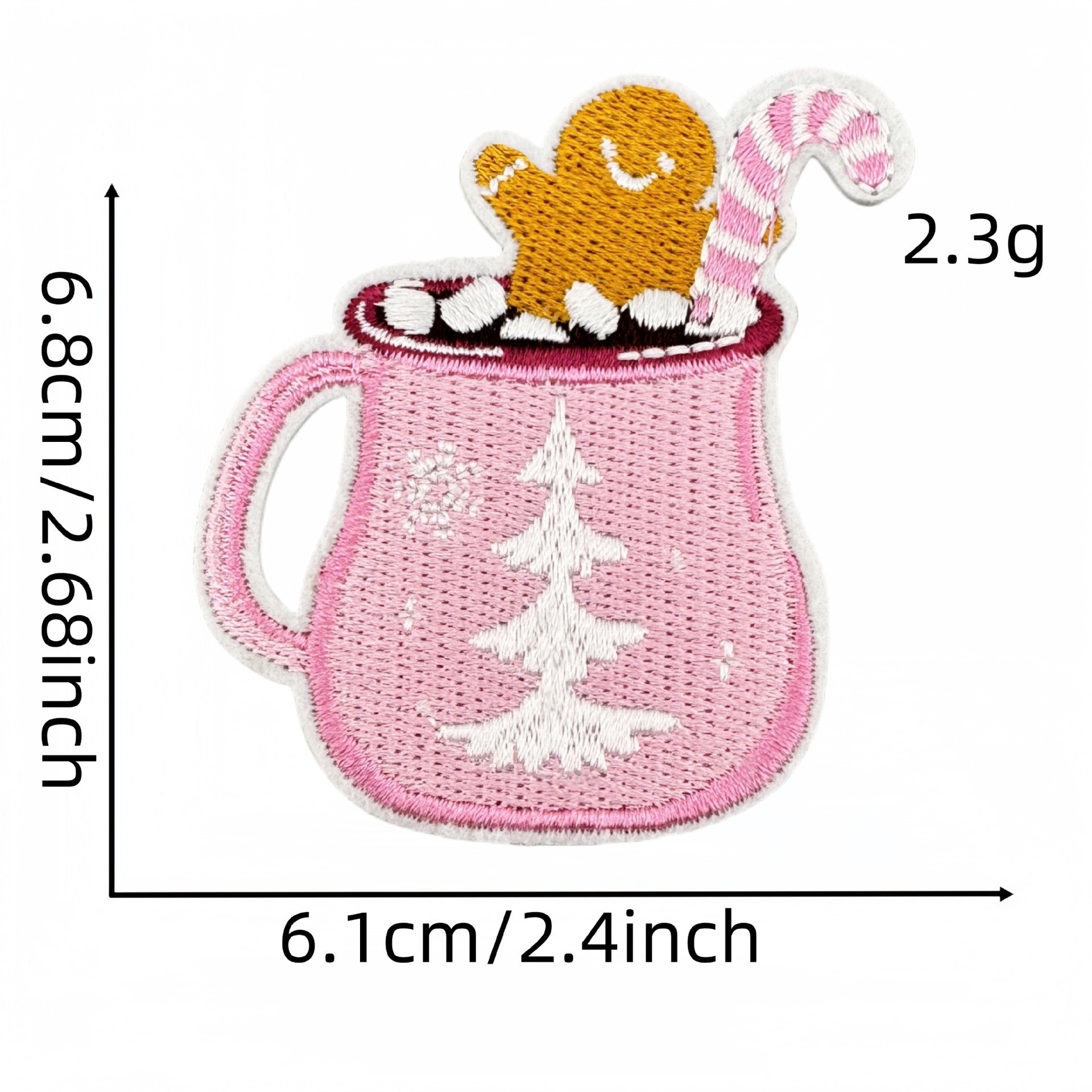 Wholesale Embroidered label cute pink series badge patch clothing accessories DIY handbook embroidery patch