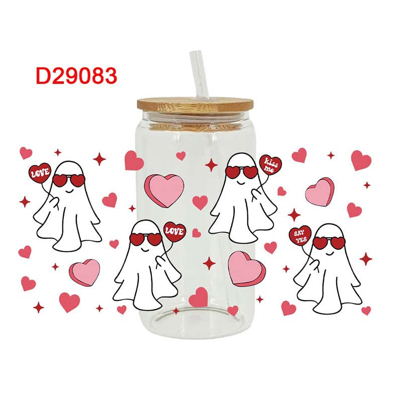 Wholesale Love Lipstick Valentine's Day 16oz Cup UV DTF Wraps