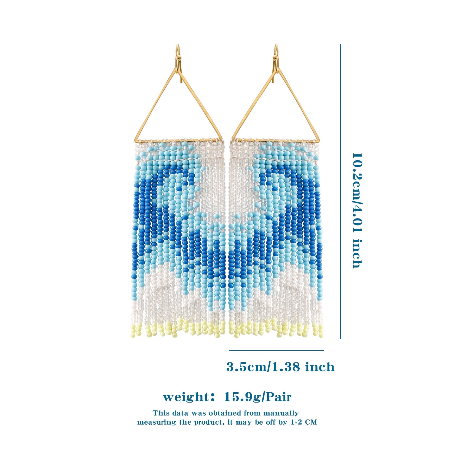 Wholesale Holiday-inspired hand-beaded Bohemian rice bead earrings