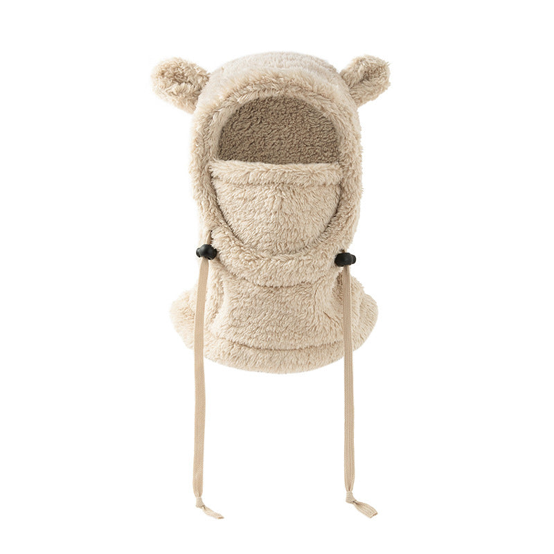 Wholesale Cute Little Bear Ear Protection and Neck Wrap Kids Winter Hat