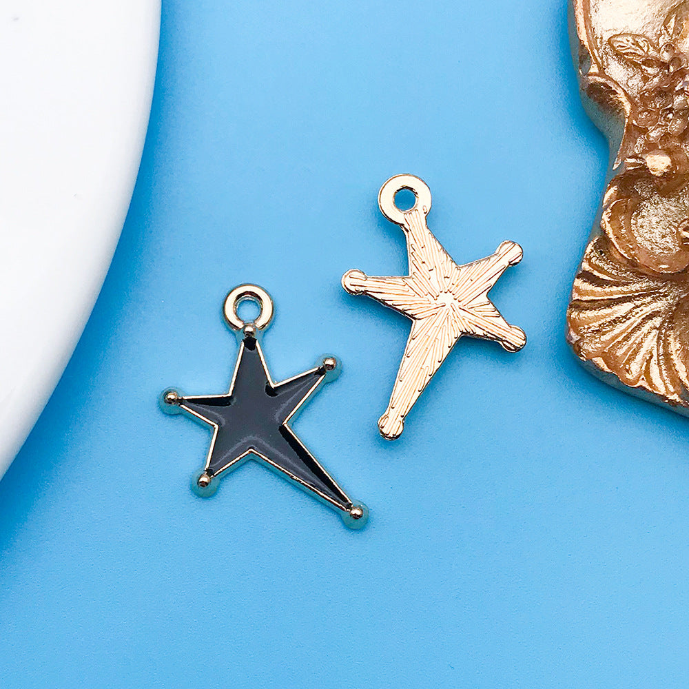 Wholesale Black Drip Oil Alloy Cartoon DIY Necklace, Bracelet, Pendant