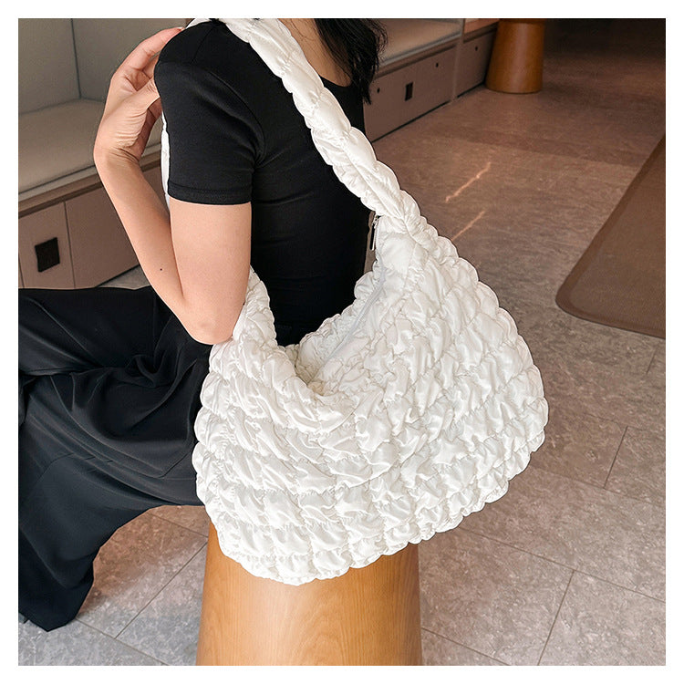Wholesale Nylon Pleated Cloud Large Capacity Single Shoulder Crossbody Bag