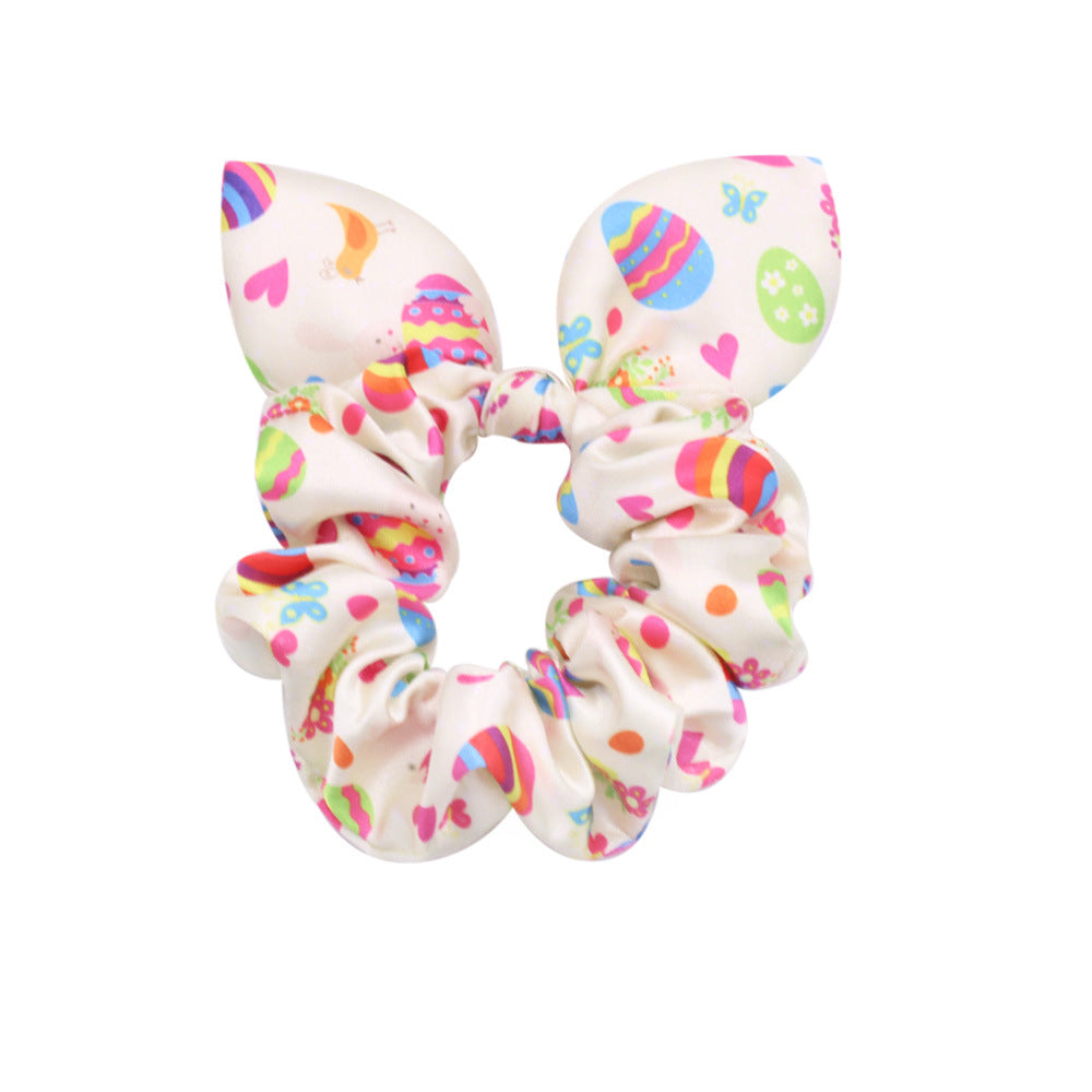 Wholesale 5pcs Easter Rabbit Ear Egg Hair Band Bow Fabric Hair