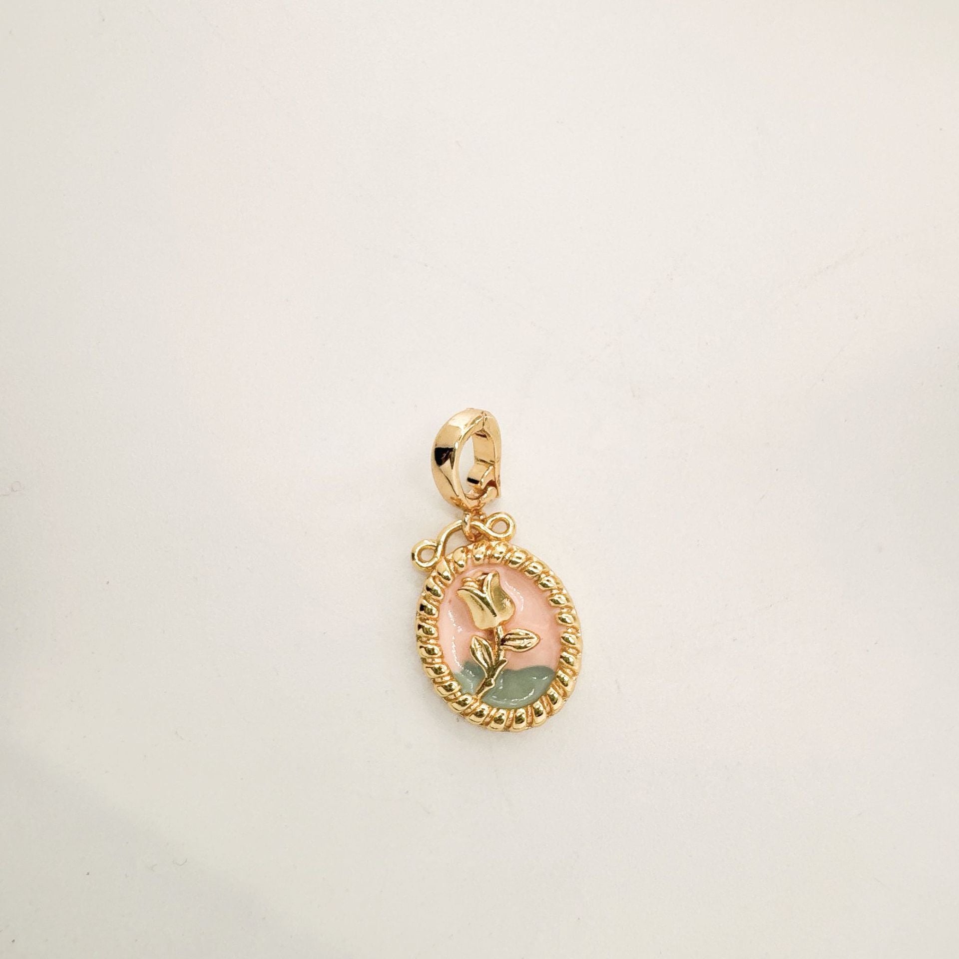 Wholesale 18K Copper Gold Plated Handmade Oil Painting Traditional Enamel Inlaid Natural Pearl Pendant
