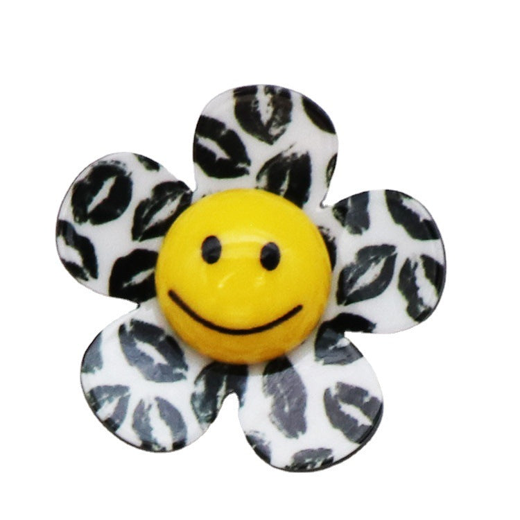 Wholesale 10pcs Black and White Plaid Leopard Print DIY Accessories