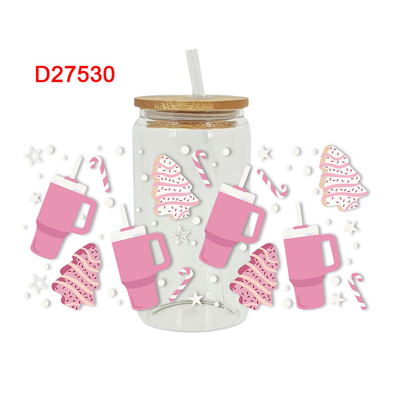 Wholesale UV Transfer Paste Glass Crystal Label Crystal Paste 16OZ UV DTF WRAPS 23cmX11cm