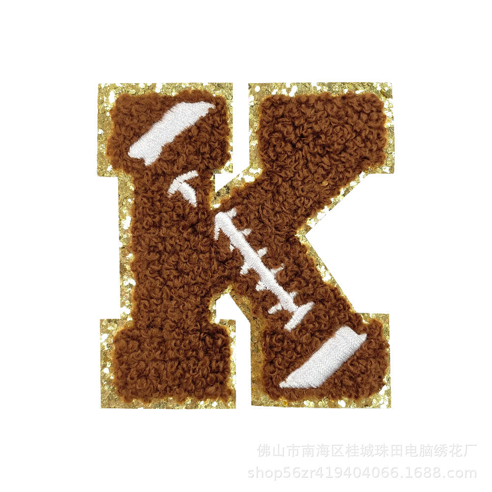 Wholesale Teacher S Day Chenille Embroidered Letter Bow Patch Set Self Adhesive Iron On DIY Decor For Shoes And Hats