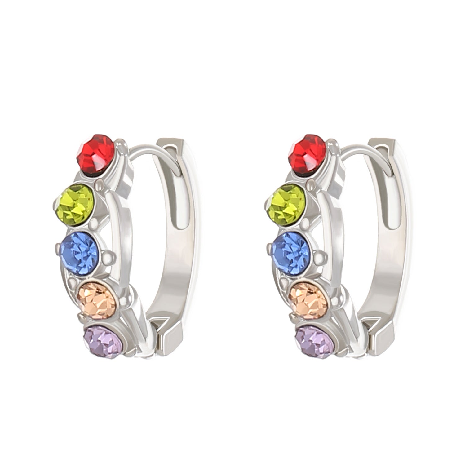 Wholesale Color Zircon Copper Earrings