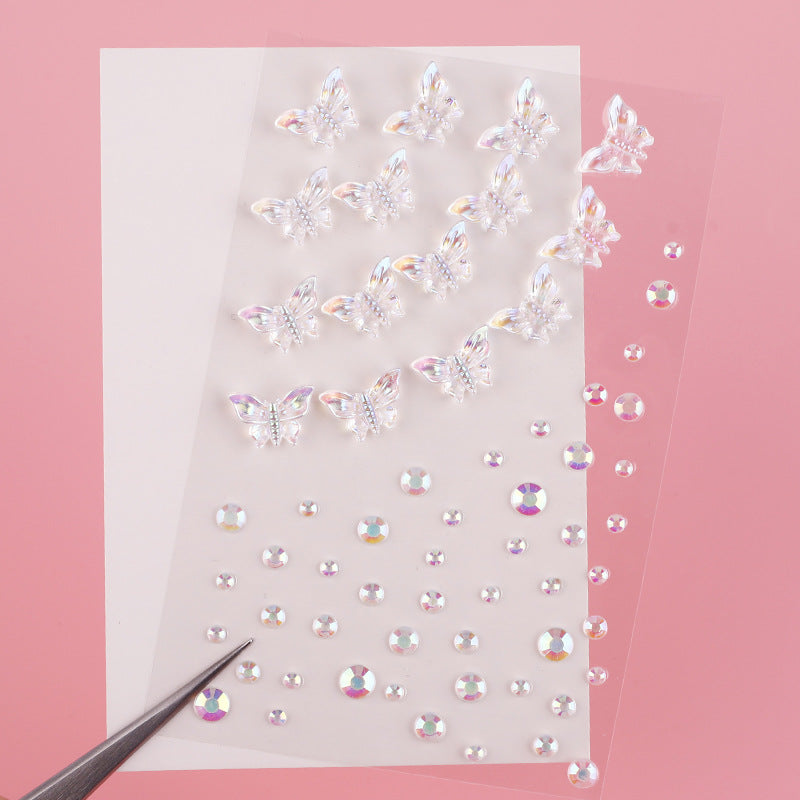 Wholesale Acrylic AB Butterfly Beauty and Eye Makeup Stickers