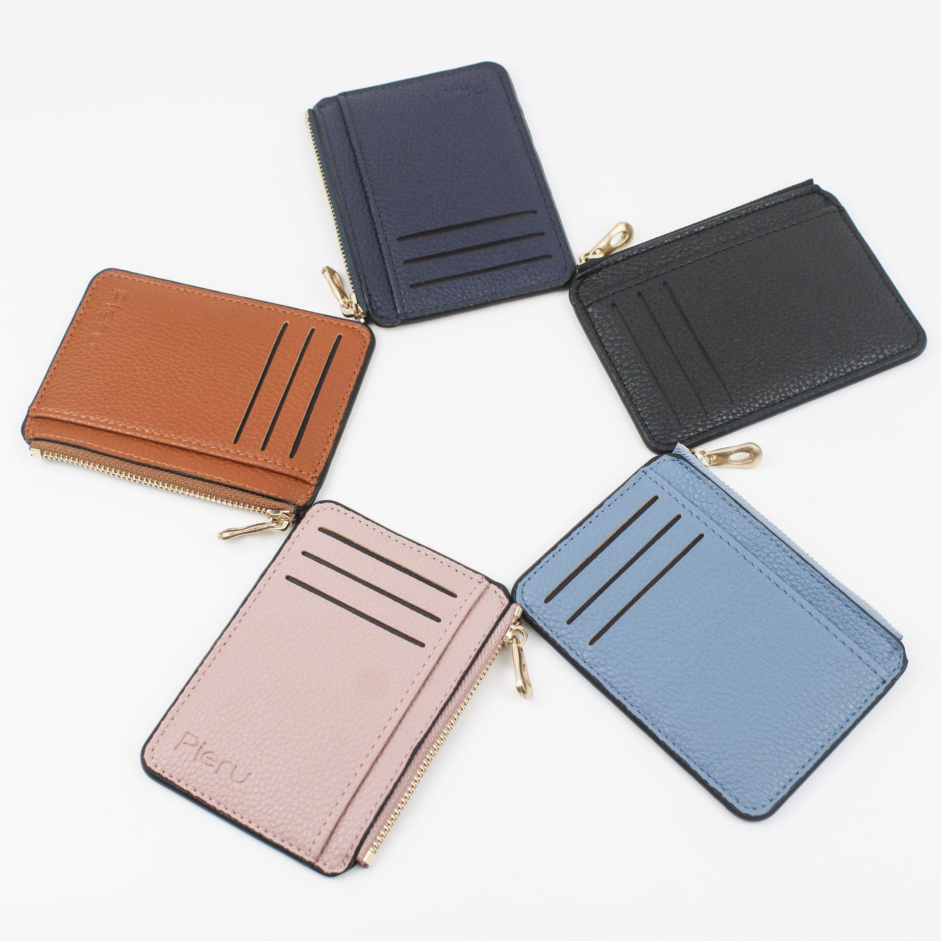 Wholesale Creative Zipper Large Capacity Ultra Thin Multi Card Pocket Wallet
