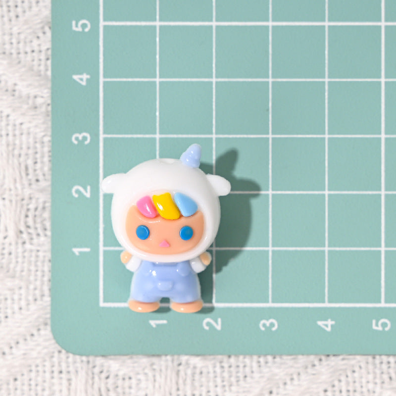 Wholesale 10pcs/pack Cartoon Standing Unicorn Beaded String Acrylic Beads